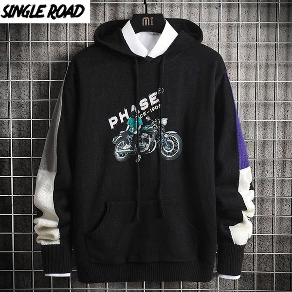 men's sweaters singleroad mens sweater men 2021 patchwork harajuku hip hop jumper korean style pullover oversized black hooded, White;black
men's sweaters singleroad mens sweater men 2021 patchwork harajuku hip hop jumper korean style pullover oversized black hooded, White;black