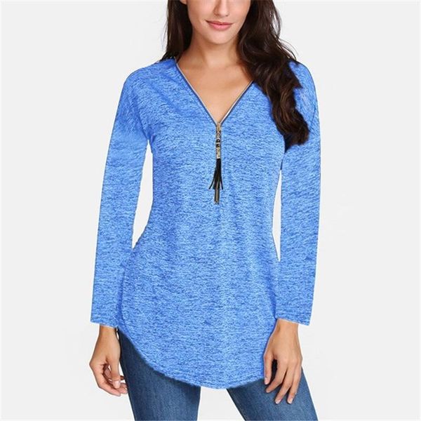 autumn winter t shirt women v-neck pullover zipper tshirt fashion solid long sleeve plus size s-5xl female clothes1, White
autumn winter t shirt women v-neck pullover zipper tshirt fashion solid long sleeve plus size s-5xl female clothes1, White