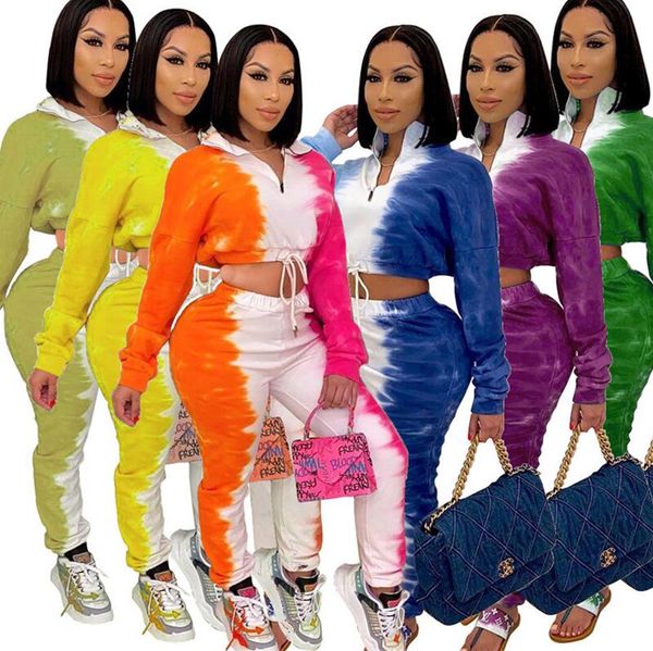gradient tie-dye women tracksuit long sleeve crop turn-down collar half zipper sweater+legging pants two piece suit outfits d102604, Gray
gradient tie-dye women tracksuit long sleeve crop turn-down collar half zipper sweater+legging pants two piece suit outfits d102604, Gray
