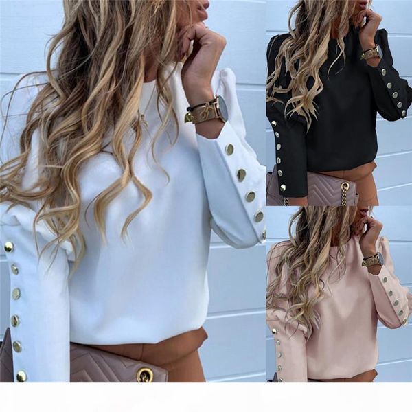 women long sleeve slim print buttons shirt blouses puff sleeve suit work formal business shirt blouses outwear 2019, White
women long sleeve slim print buttons shirt blouses puff sleeve suit work formal business shirt blouses outwear 2019, White