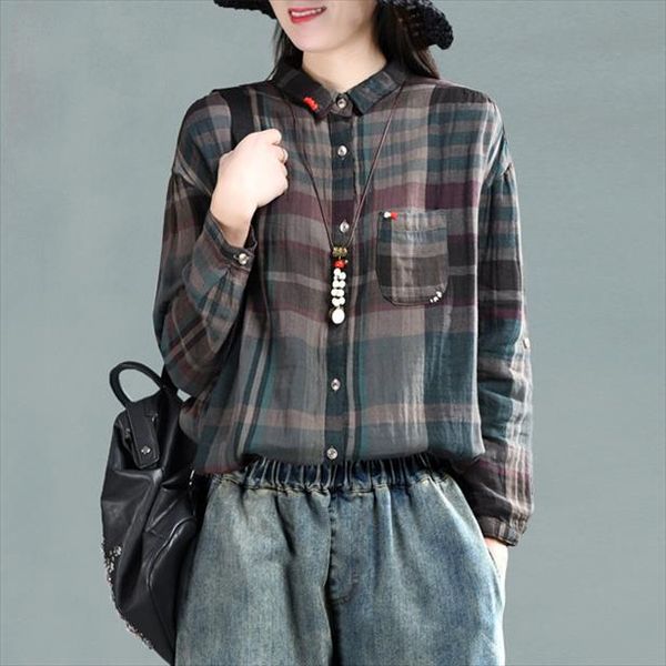 урожай мори девушка плед tops 2019 spring new cotton большой размер рубашки сыпучие белье мягкая женщина корейской моды блузка yoyikamomo, White
урожай мори девушка плед tops 2019 spring new cotton большой размер рубашки сыпучие белье мягкая женщина корейской моды блузка yoyikamomo, White