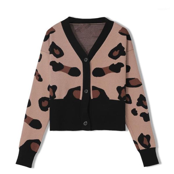 spring autumn fashion thick warm leopard knit cropped cardigan casual v-neck loose vintage women sweater outwear, White
spring autumn fashion thick warm leopard knit cropped cardigan casual v-neck loose vintage women sweater outwear, White