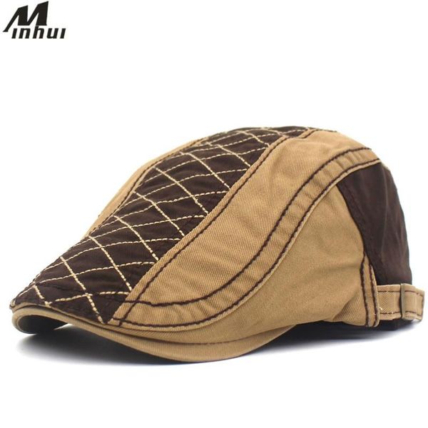 berets minhui 100% cotton flat caps for men beret hat embroidery plaid gorra boina cap patch hats casquette, Blue;gray
berets minhui 100% cotton flat caps for men beret hat embroidery plaid gorra boina cap patch hats casquette, Blue;gray