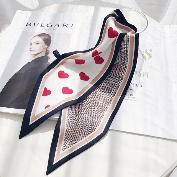 bright 2020 new bag scarf red heart love plaid print women silk small bag ribbon female hair ribbon handbag scarves, Blue;gray
bright 2020 new bag scarf red heart love plaid print women silk small bag ribbon female hair ribbon handbag scarves, Blue;gray