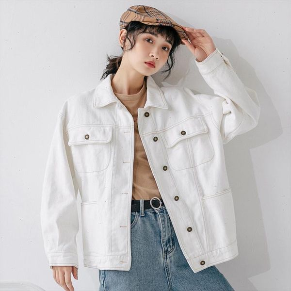 100% cotton denim jacket 2021 autumn new korean style solid white short jeans jacket women female student short coat l0047, Black;brown
100% cotton denim jacket 2021 autumn new korean style solid white short jeans jacket women female student short coat l0047, Black;brown