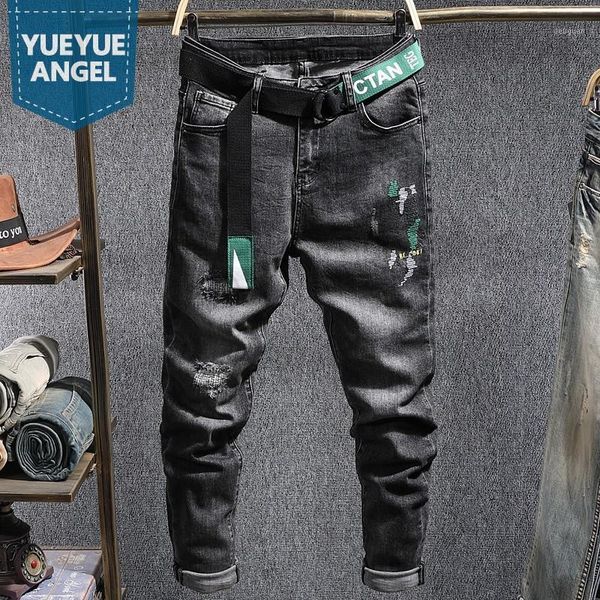 high street vintage mens hole jeans sashes embroidery slim fit pencil pants new autumn fashion trousers male casual denim pants1, Blue
high street vintage mens hole jeans sashes embroidery slim fit pencil pants new autumn fashion trousers male casual denim pants1, Blue