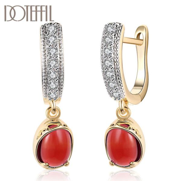 doteffil 925 sterling silver red/green zircon 18k gold earrings for women jewelry fashion wedding party gift
doteffil 925 sterling silver red/green zircon 18k gold earrings for women jewelry fashion wedding party gift