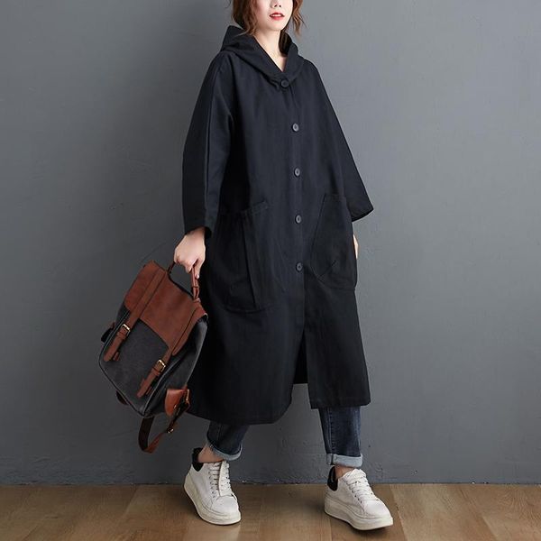 dimanaf plus size women coats casual long solid jacket coats basic windbreaker autumn buttons cardigan oversize hat outerwear, Black;brown
dimanaf plus size women coats casual long solid jacket coats basic windbreaker autumn buttons cardigan oversize hat outerwear, Black;brown