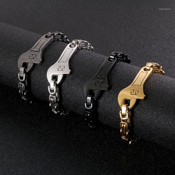 classic gold black stainless steel tool bracelets 2020 7mm thick chain wrench bracelet men metal friends gifts for him1
classic gold black stainless steel tool bracelets 2020 7mm thick chain wrench bracelet men metal friends gifts for him1