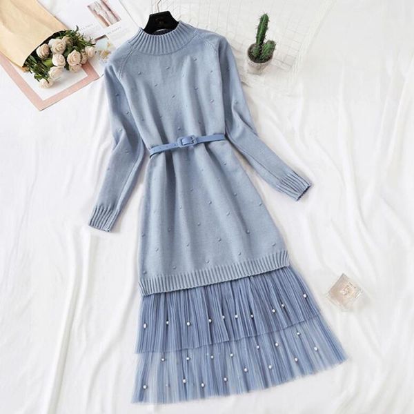 elegant o-neck women knitted dress suits autumn winter long sleeve with belt sweater + sweet mesh skirt 2 pieces set women1, Gray
elegant o-neck women knitted dress suits autumn winter long sleeve with belt sweater + sweet mesh skirt 2 pieces set women1, Gray