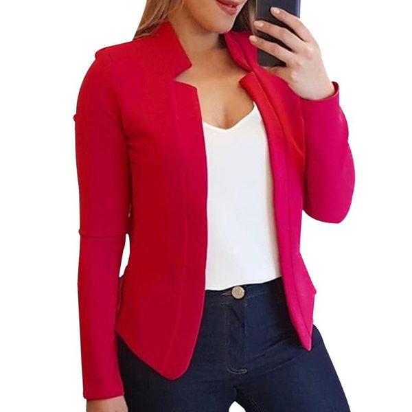2020 new women blazers thin long sleeve blazer solid color office lady suit coat autumn coats dod886, White;black
2020 new women blazers thin long sleeve blazer solid color office lady suit coat autumn coats dod886, White;black