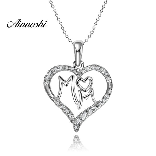 ainuoshi 925 sterling silver pendant necklace for women girl letter mom heart shape long chain necklace wedding collar de plata y200107
ainuoshi 925 sterling silver pendant necklace for women girl letter mom heart shape long chain necklace wedding collar de plata y200107