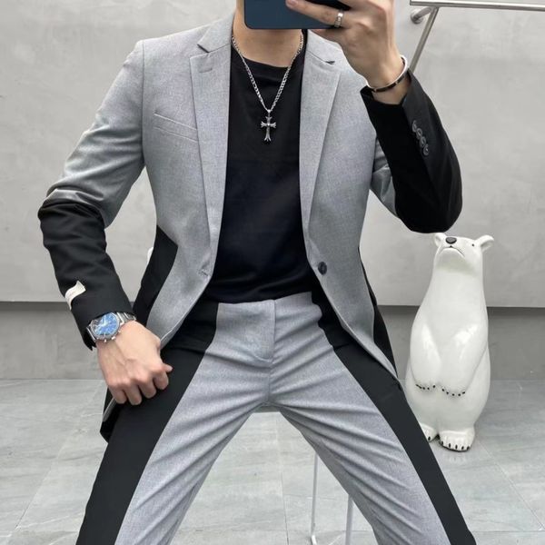 2020 businessman's british fit wedding dress color thin contrast suit smoke homme tuxedo male ztz4, White;black
2020 businessman's british fit wedding dress color thin contrast suit smoke homme tuxedo male ztz4, White;black