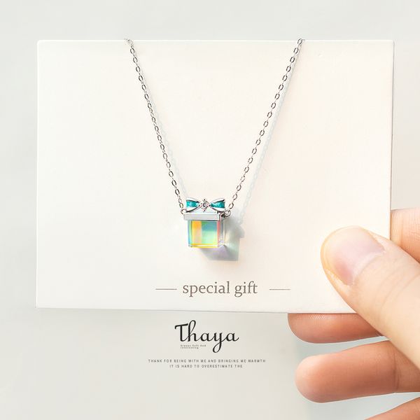 thaya original light bow gift 925 silver bohemia interesting color prism necklace for women special design jewelry q1214
thaya original light bow gift 925 silver bohemia interesting color prism necklace for women special design jewelry q1214