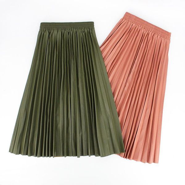 winter women's skirt pleated leather skirt with high waist elastic waist a line knee length women skirt, Black
winter women's skirt pleated leather skirt with high waist elastic waist a line knee length women skirt, Black