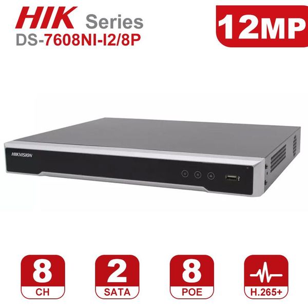 kits hik original ds-7608ni-i2/8p for hd ip camera up to 12mp recording support h.265/h.264/mpeg4 video formats with 8 poe, Black;white
kits hik original ds-7608ni-i2/8p for hd ip camera up to 12mp recording support h.265/h.264/mpeg4 video formats with 8 poe, Black;white