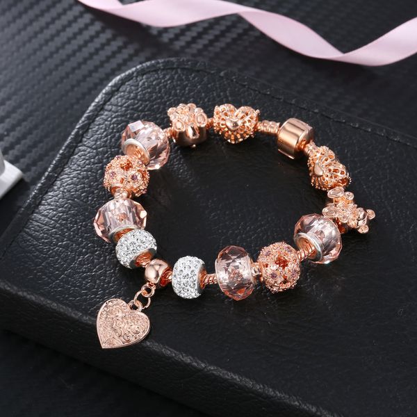 rose with charm gold fashion box women silver royal crown bracelet purple crystal beads diy jewe
rose with charm gold fashion box women silver royal crown bracelet purple crystal beads diy jewe