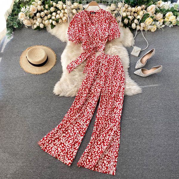 2021 new female singiny summer boho floral holiday neck puff short + high share wide pants pieces together 4zhr, Gray
2021 new female singiny summer boho floral holiday neck puff short + high share wide pants pieces together 4zhr, Gray