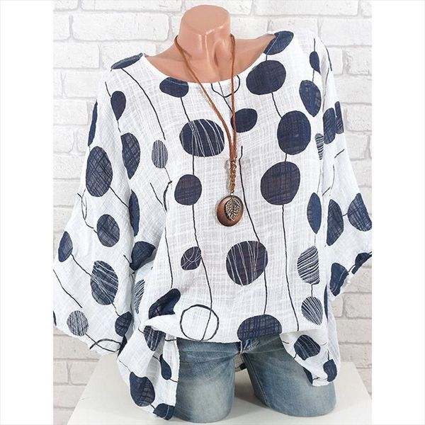 2019 summer plus size s 5xl women blouses casual three quarter sleeve women fashion polka dot print blouse shirts top, White
2019 summer plus size s 5xl women blouses casual three quarter sleeve women fashion polka dot print blouse shirts top, White