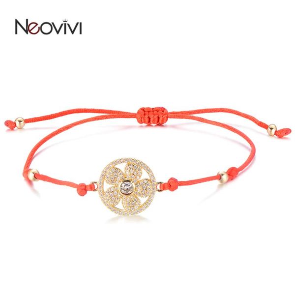 charm bracelets neovivi cute girl bracelet flower cz micro pave zircon bead black red rope weaving for women handcrafted jewelry, Golden;silver
charm bracelets neovivi cute girl bracelet flower cz micro pave zircon bead black red rope weaving for women handcrafted jewelry, Golden;silver