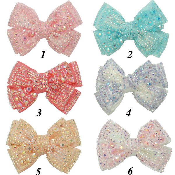 12 pieces/lot 4" plain rhinestone hair bows with black clips for kids girls boutique crystal bows hairgrips hair accessories lj201226, Slivery;white
12 pieces/lot 4" plain rhinestone hair bows with black clips for kids girls boutique crystal bows hairgrips hair accessories lj201226, Slivery;white