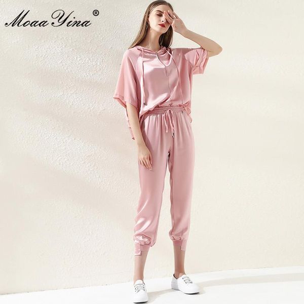 moaayina fashion designer set summer women hooded collar sweater +elastic waist ankle-length pants solid sweet two-piece set1, Gray
moaayina fashion designer set summer women hooded collar sweater +elastic waist ankle-length pants solid sweet two-piece set1, Gray
