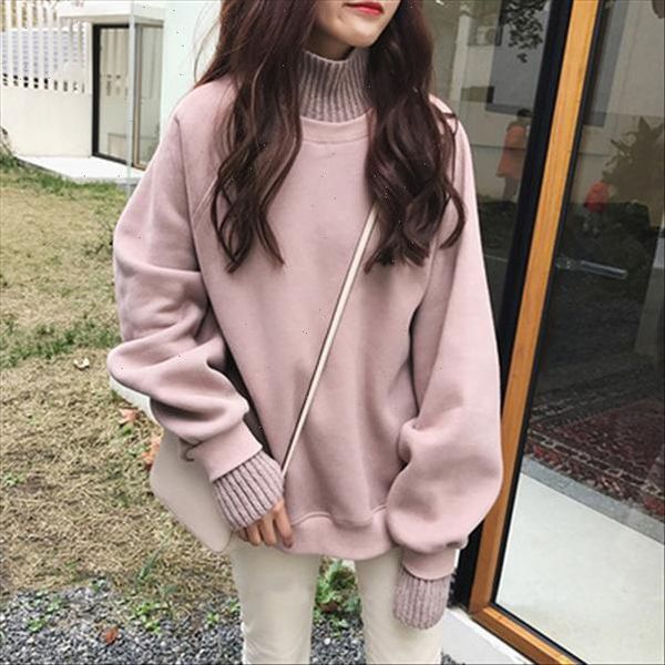 fake two turtleneck sweaters spring autumn loose long sleeve black warm large size knitted pullover female, White;black
fake two turtleneck sweaters spring autumn loose long sleeve black warm large size knitted pullover female, White;black