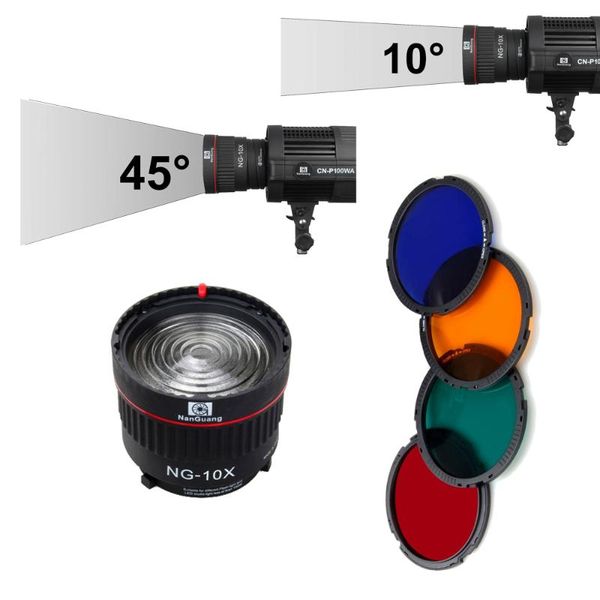nanguang ng-10x focus lens with 4 color filters bowens mount for flash & led light accessory pgraphic accessories
nanguang ng-10x focus lens with 4 color filters bowens mount for flash & led light accessory pgraphic accessories