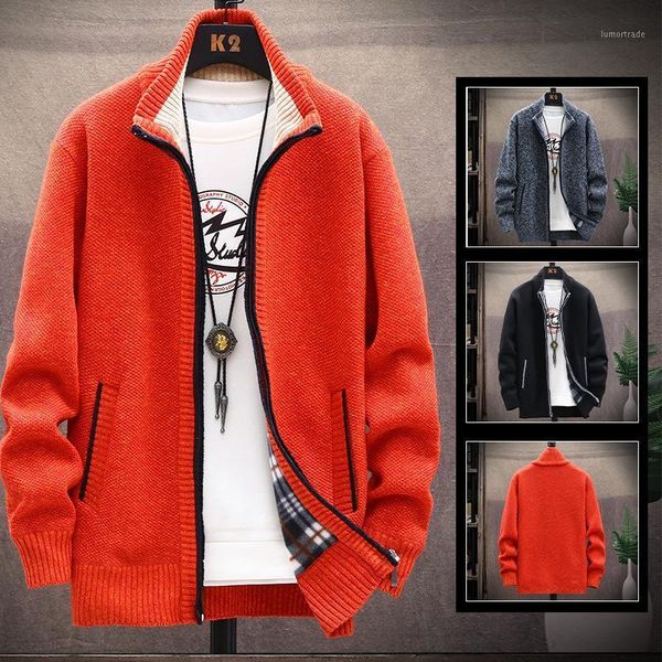 men's sweaters 2021 winter men warm fleece cardigan sweater jackets autumn male clothing casual knitted coat plus size -4xl my2741, White;black
men's sweaters 2021 winter men warm fleece cardigan sweater jackets autumn male clothing casual knitted coat plus size -4xl my2741, White;black
