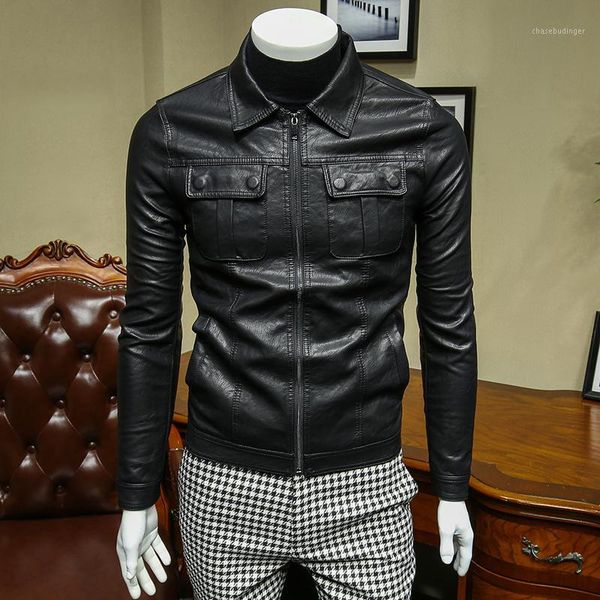 xm geeki men's black casual washing pu leather moto street coat mens slim korean handsome short jackets lapel pu jacket male1
xm geeki men's black casual washing pu leather moto street coat mens slim korean handsome short jackets lapel pu jacket male1