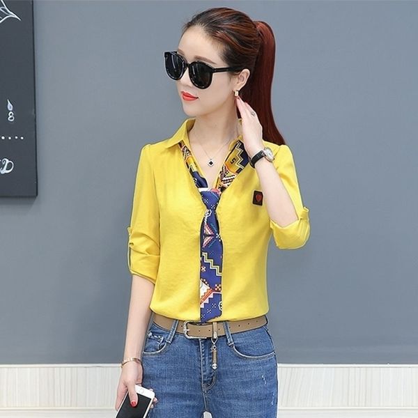women ol office work wear long sleeve turn-down collar blouses shirts lady casual yellow white pink blusas dd2375 y200828
women ol office work wear long sleeve turn-down collar blouses shirts lady casual yellow white pink blusas dd2375 y200828