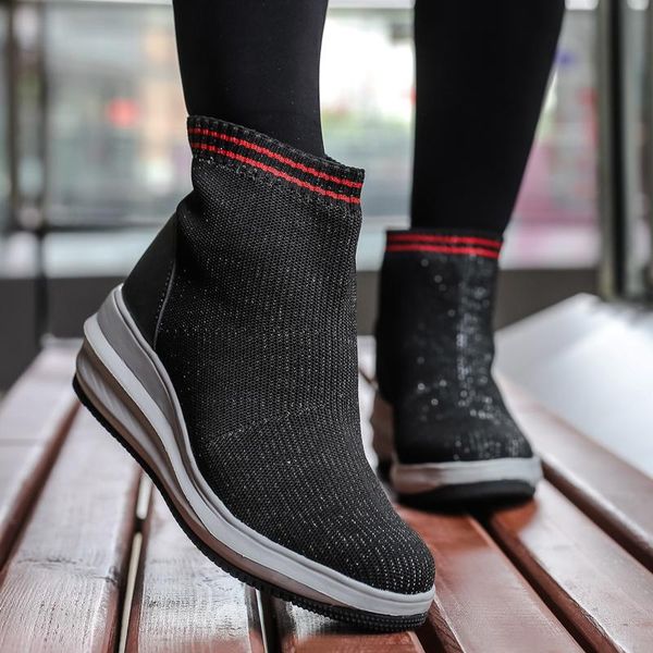 stretch sock boots woman sequined cloth bling women shoes casual flats shoes female single fashion woven plus size 36-42, Black
stretch sock boots woman sequined cloth bling women shoes casual flats shoes female single fashion woven plus size 36-42, Black