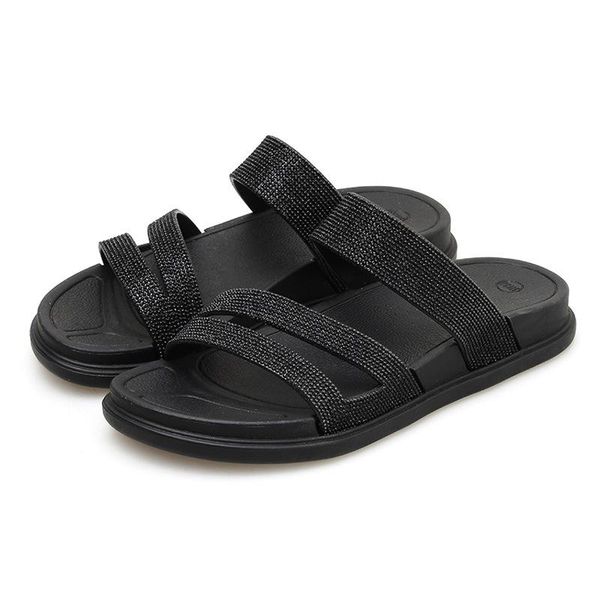 sandals summer women slippers outdoor casual wild joker flat heel non-slip shoes solid black pvc
sandals summer women slippers outdoor casual wild joker flat heel non-slip shoes solid black pvc