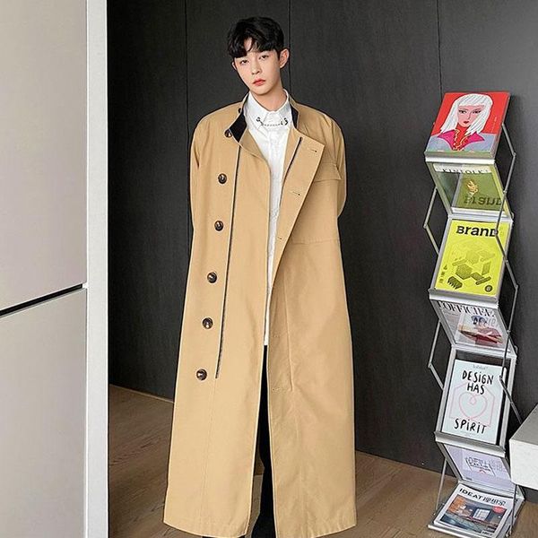 men's trench coats male streetwear vintage loose windbreaker jacket overcoat men retro asymmetric casual stand collar long coat outerwe, Tan;black
men's trench coats male streetwear vintage loose windbreaker jacket overcoat men retro asymmetric casual stand collar long coat outerwe, Tan;black