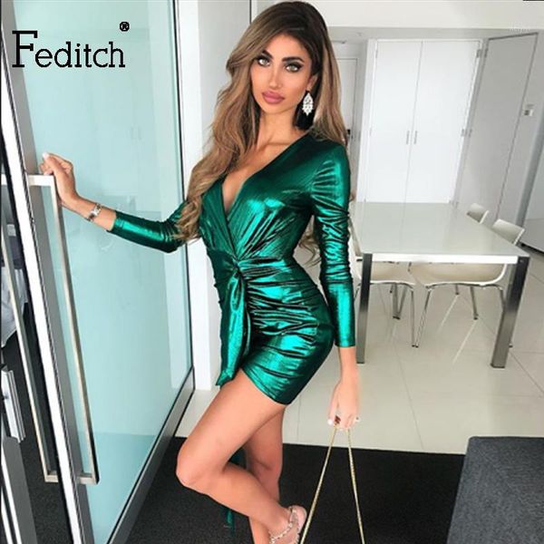 casual dresses feditch v neck mini dress women metal color long sleeve club party solid female ladies chic vestidos1, Black;gray
casual dresses feditch v neck mini dress women metal color long sleeve club party solid female ladies chic vestidos1, Black;gray