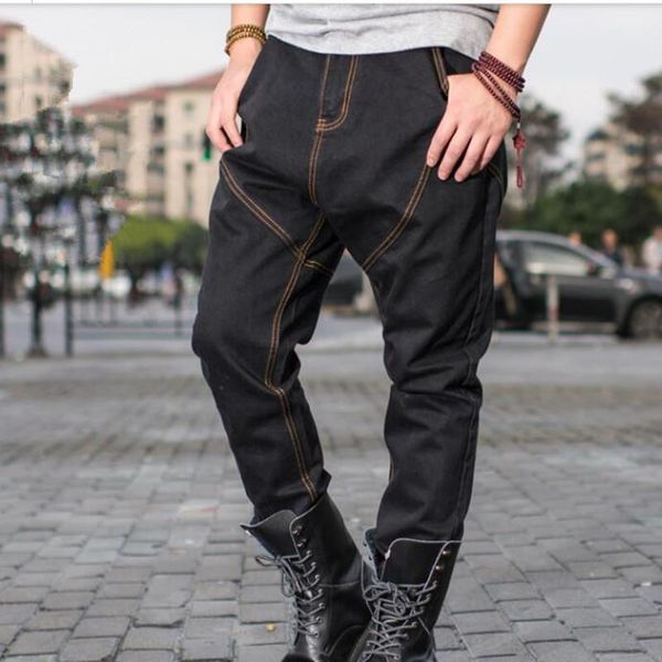 loose baggy harem jeans men patchwork hip hop denim pants low crotch elastic waist trousers trendy joggers pants clothes, Blue
loose baggy harem jeans men patchwork hip hop denim pants low crotch elastic waist trousers trendy joggers pants clothes, Blue