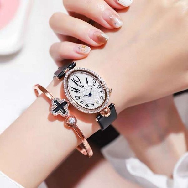 oval simple inlaid year batch 2020 women's quartz watch queen atmosphere plate 2021, Slivery;brown
oval simple inlaid year batch 2020 women's quartz watch queen atmosphere plate 2021, Slivery;brown
