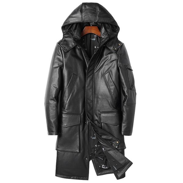 winter warm jacket coat long down jackets genuine leather casual warm thick coats windbreakers waterproof outerwear overcoat snow with pock, Black
winter warm jacket coat long down jackets genuine leather casual warm thick coats windbreakers waterproof outerwear overcoat snow with pock, Black