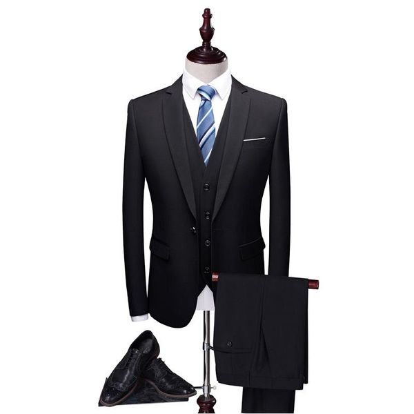 men's suits & blazers traje hombre 2021 autumn and winter lapel solid color suit set three-piece, White;black
men's suits & blazers traje hombre 2021 autumn and winter lapel solid color suit set three-piece, White;black
