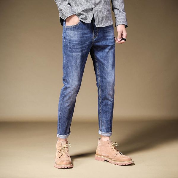 summer men's thin blue jeans stretch slim fit ankle-length pants causal streetwear denim trousers
summer men's thin blue jeans stretch slim fit ankle-length pants causal streetwear denim trousers