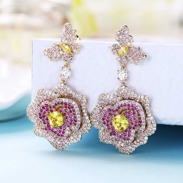 dangle & chandelier luxury flower drop earrings paved cz stone copper metal rhodium plating for women design fashion xiumeiyizu arrivals, Silver
dangle & chandelier luxury flower drop earrings paved cz stone copper metal rhodium plating for women design fashion xiumeiyizu arrivals, Silver