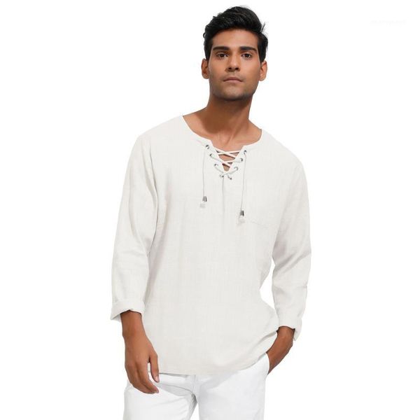 men's casual shirts men lace-up neck shirt cotton linen fashion stylish long sleeve v-neck solid color basic spring fall blouse1, White;black
men's casual shirts men lace-up neck shirt cotton linen fashion stylish long sleeve v-neck solid color basic spring fall blouse1, White;black