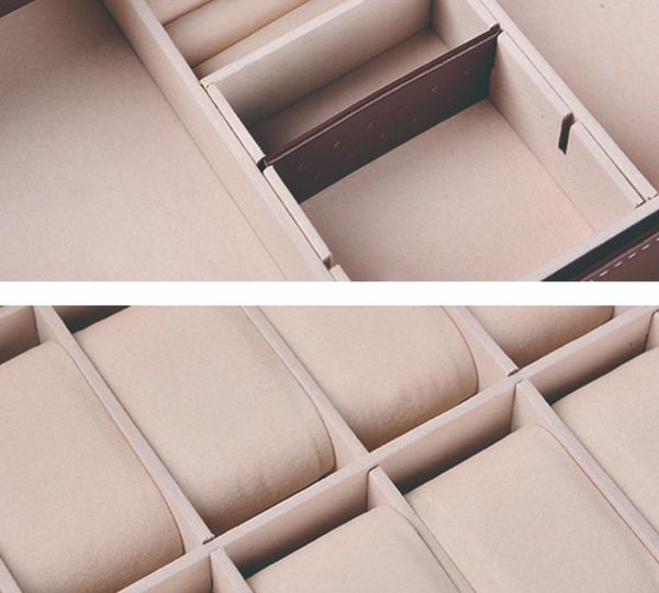 12 grids cf rectangle leather watch box jewelry box with drawer make up organizer watch jewelry casket storage box55, Black;white
12 grids cf rectangle leather watch box jewelry box with drawer make up organizer watch jewelry casket storage box55, Black;white