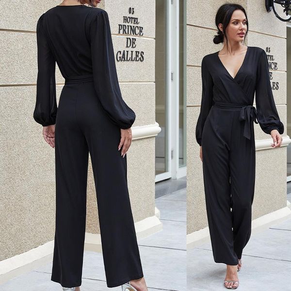 women jumpsuit autumn vintage ladies long sleeve v-neck black jumpsuit elegant female streetwear fashion romper1, Black;white
women jumpsuit autumn vintage ladies long sleeve v-neck black jumpsuit elegant female streetwear fashion romper1, Black;white