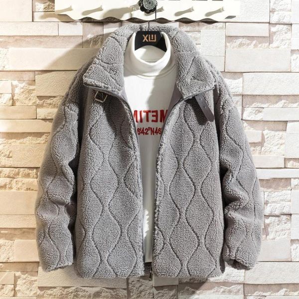 men thick warm jacket coats casual wool windbreaker big pockets zipper men's overalls faux lamb streetwear male outwear1, Black
men thick warm jacket coats casual wool windbreaker big pockets zipper men's overalls faux lamb streetwear male outwear1, Black