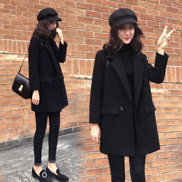 1hepburn tweed women's fashion new style korean black short suit collar coat18uy
1hepburn tweed women's fashion new style korean black short suit collar coat18uy
