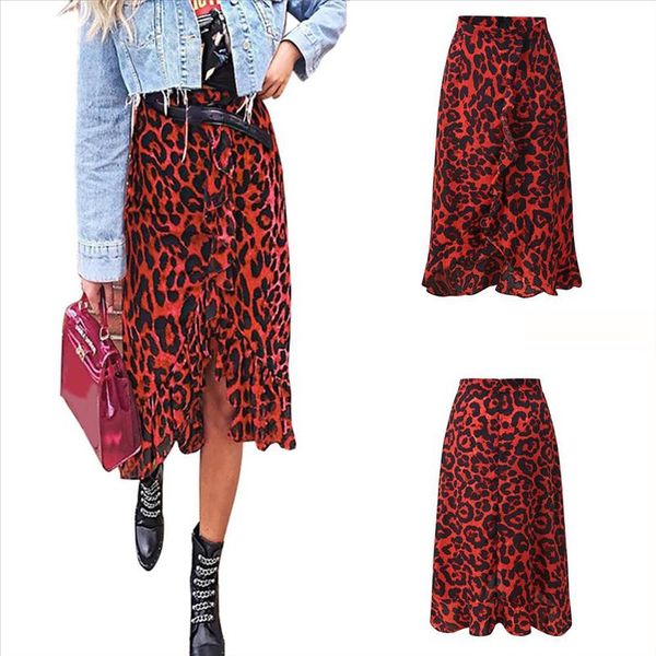 2020 women skirt summer autumn red leopard print vintage long women casual high waist split pleated chiffon skirt a4, Black
2020 women skirt summer autumn red leopard print vintage long women casual high waist split pleated chiffon skirt a4, Black