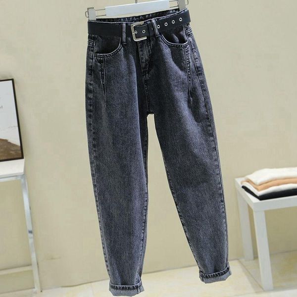 women's jeans smoky gray 2021 autumn and winter korean style loose high waist slimming wild harlan daddy pants trend, Blue
women's jeans smoky gray 2021 autumn and winter korean style loose high waist slimming wild harlan daddy pants trend, Blue