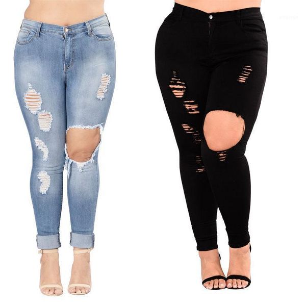 women's plus size 6xl ripped jeans high waist big hole elastic long pencil pants tight trousers jeans pantalones vaqueros mujer1, Blue
women's plus size 6xl ripped jeans high waist big hole elastic long pencil pants tight trousers jeans pantalones vaqueros mujer1, Blue