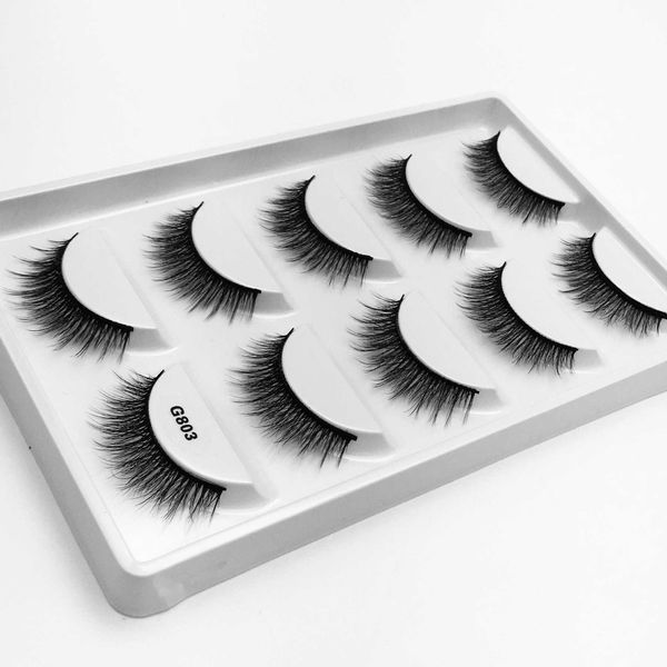 false eyelashes 5 pairs 100% real fake mink 3d natural lashes soft eyelash extension makeup kit cilios g803
false eyelashes 5 pairs 100% real fake mink 3d natural lashes soft eyelash extension makeup kit cilios g803